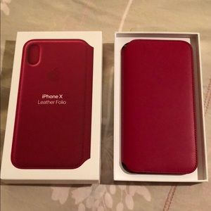 iPhone X Leather Folio Case